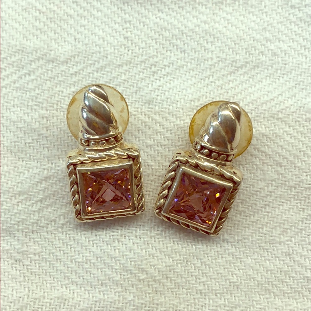 Pierced sterling earrings